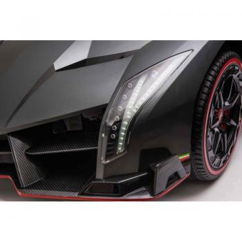 E Street Car Lamborghini Veneno schwarz 2 Sitzer 12V 2.4 GHz Leder EVA