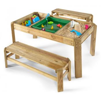 Plum Spieltisch Activity mit Bänken aus Holz